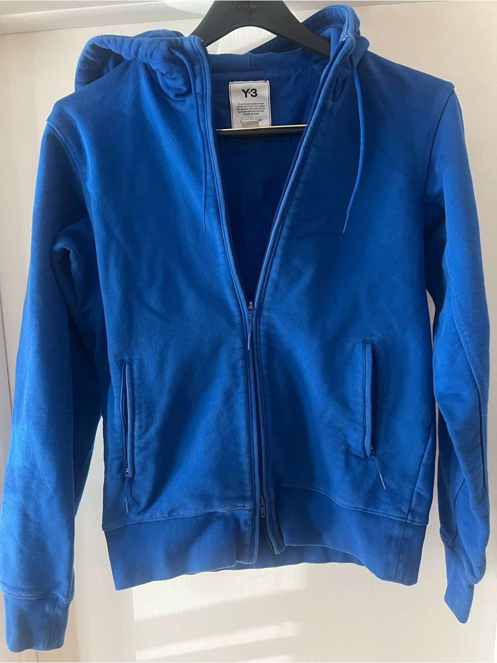 Y-3 Royal Blue Full-Zip Hooded Jacket
